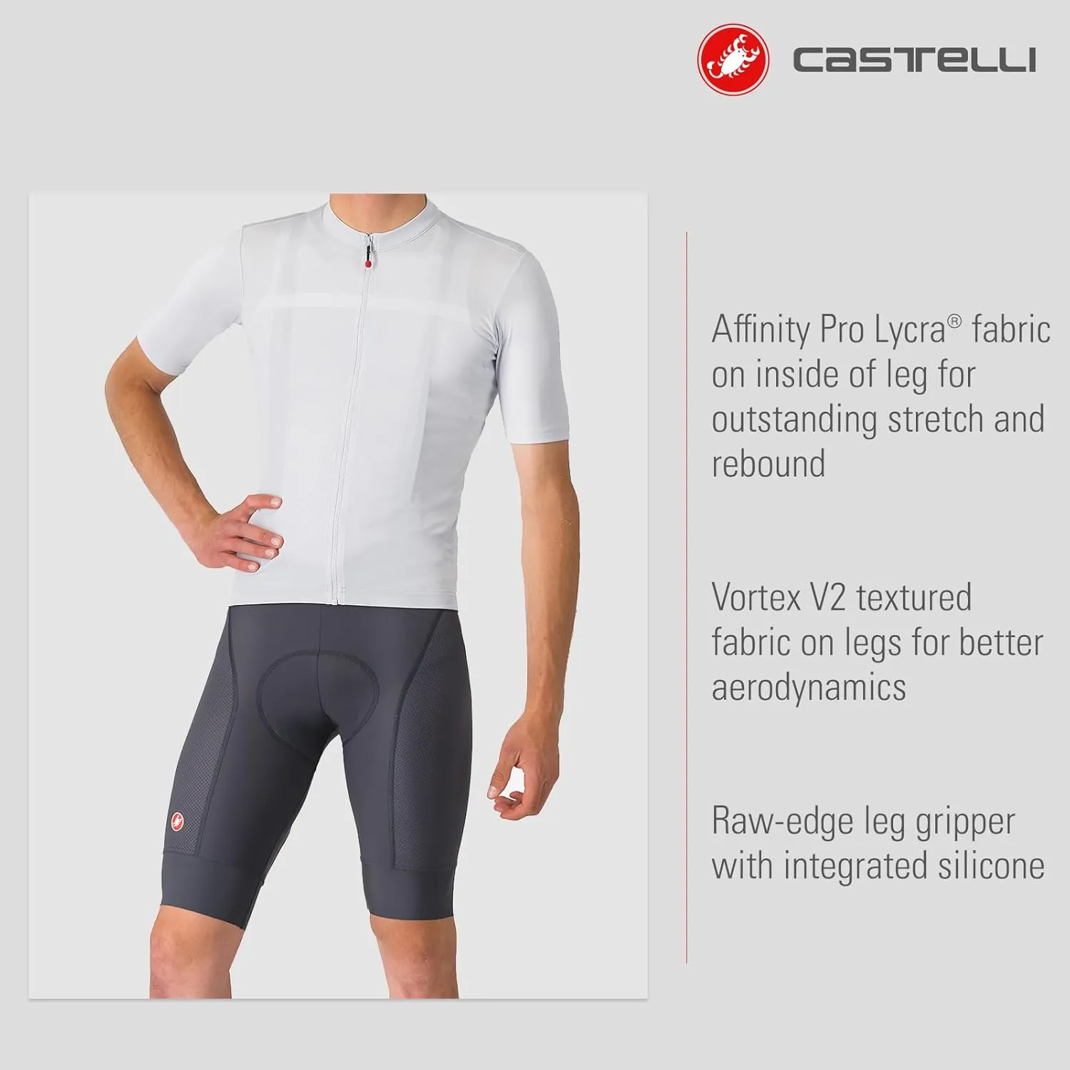 CASTELLI Men’s Competizione 2 Bibshort, All-Condition Seat Pad for Road Cycling, Gravel Biking & Top-Level Racing