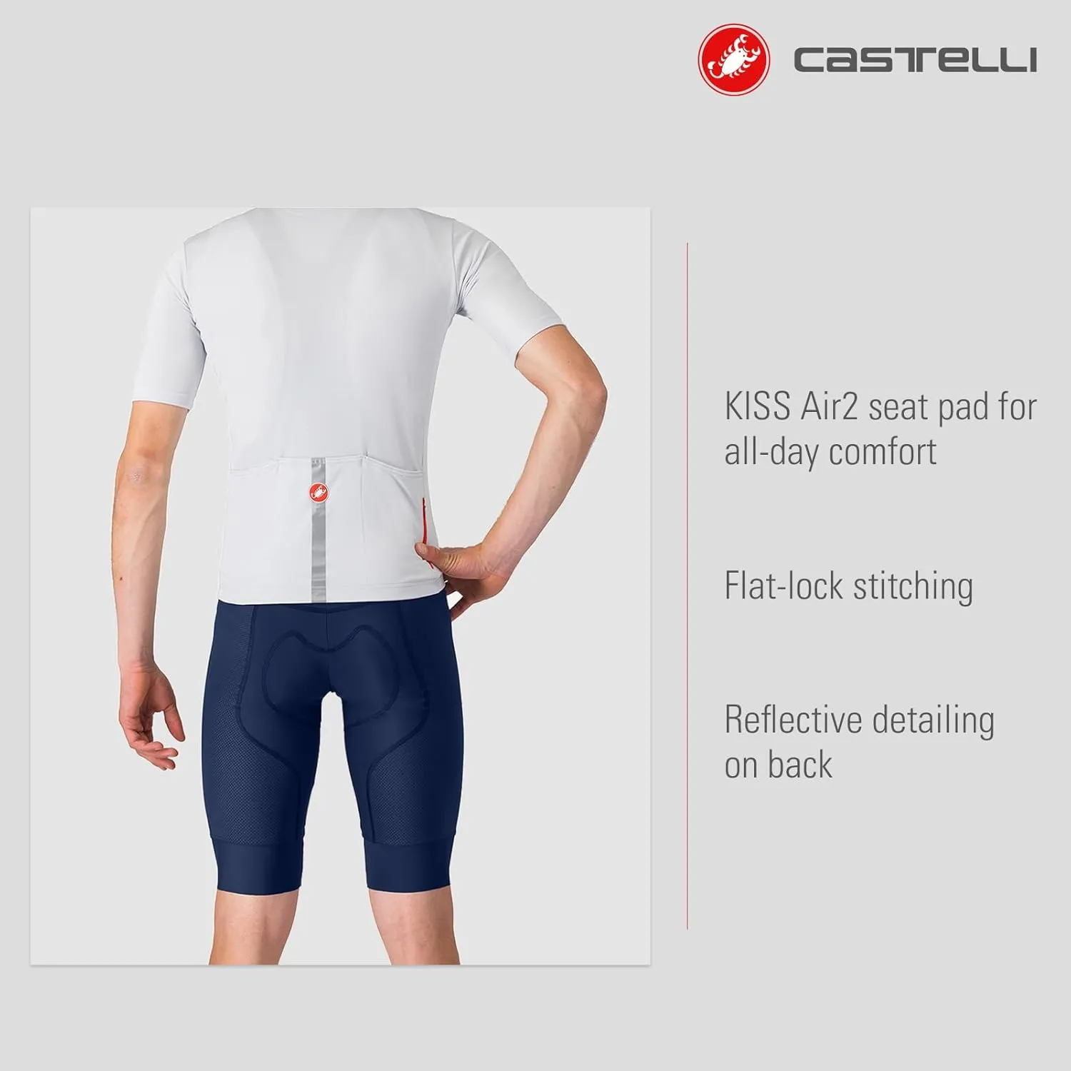 CASTELLI Men’s Competizione 2 Bibshort, All-Condition Seat Pad for Road Cycling, Gravel Biking & Top-Level Racing