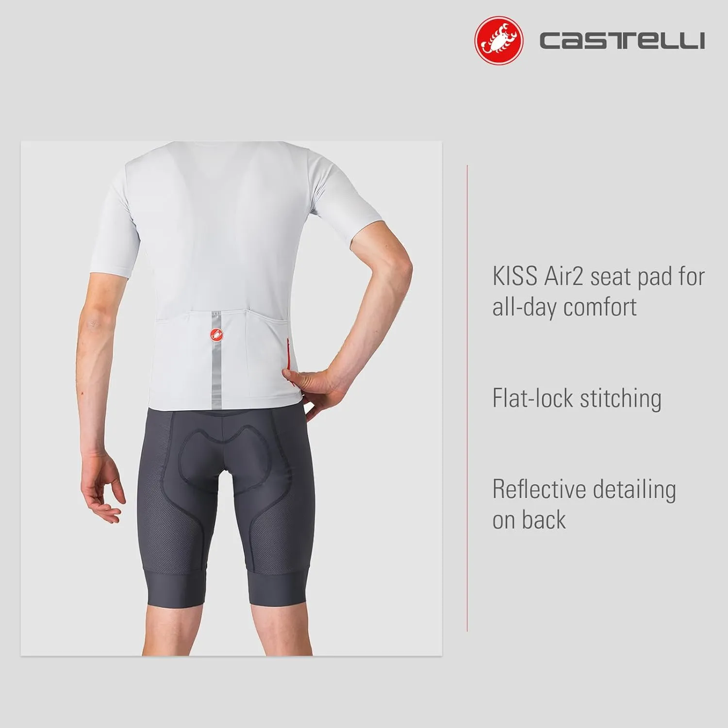 CASTELLI Men’s Competizione 2 Bibshort, All-Condition Seat Pad for Road Cycling, Gravel Biking & Top-Level Racing