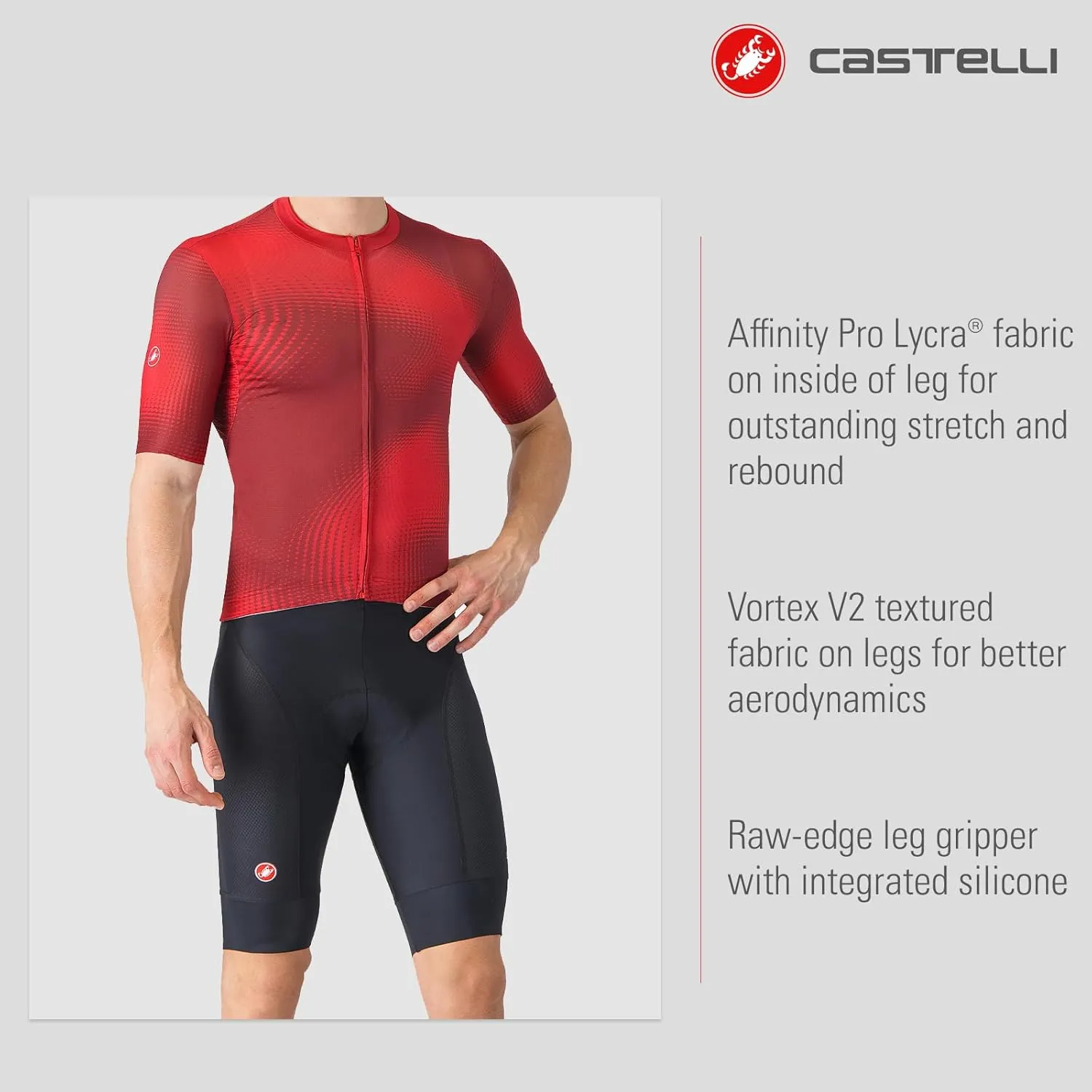 CASTELLI Men’s Competizione 2 Short, All-Condition Seat Pad for Road Cycling, Gravel Biking & Top-Level Racing