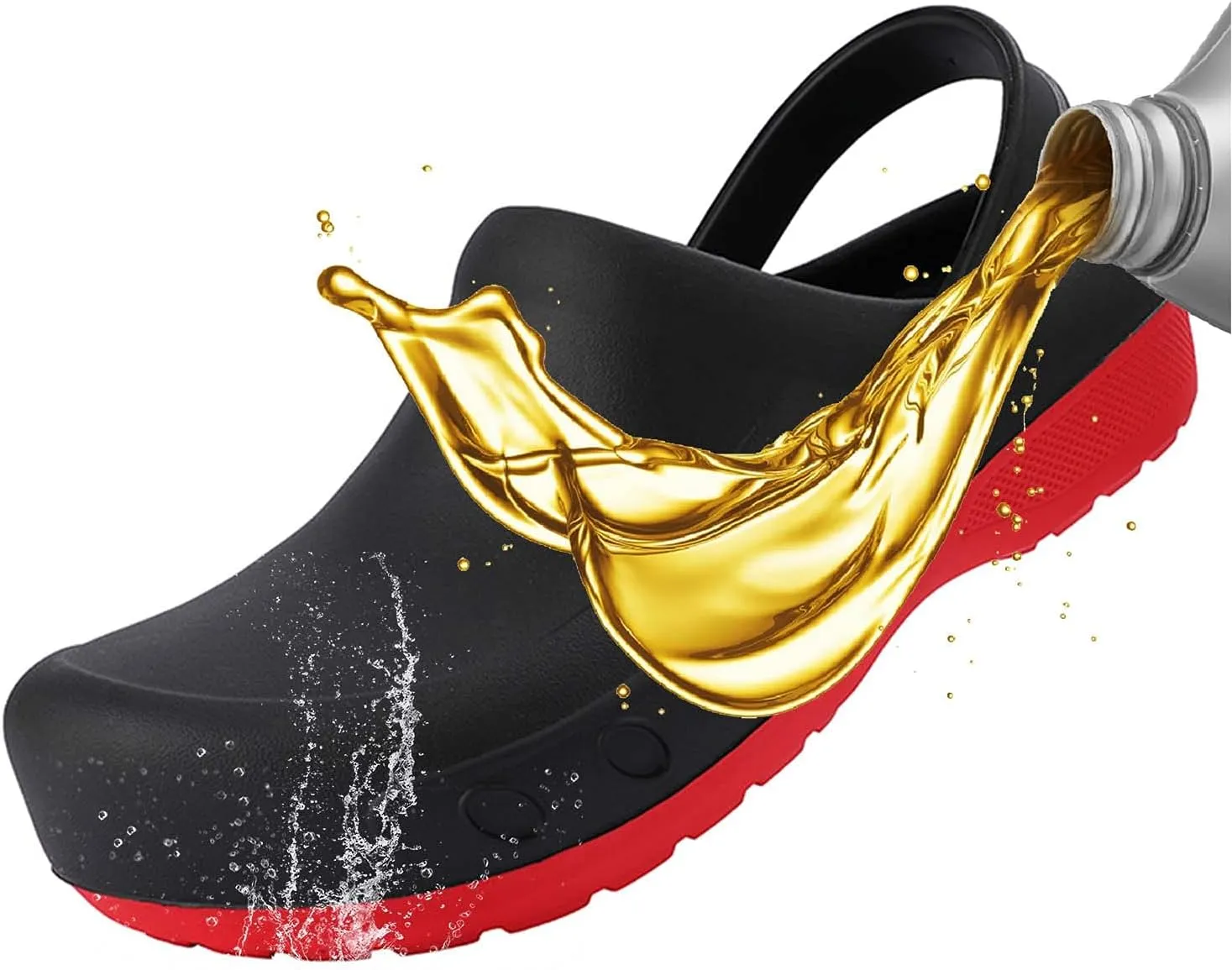 CERYTHRINA Men's Slip Resistant Work Clogs | Chef Clogs | Work Shoes