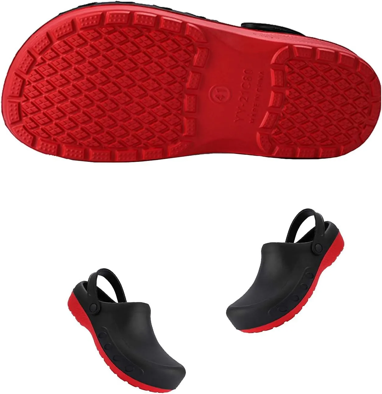 CERYTHRINA Men's Slip Resistant Work Clogs | Chef Clogs | Work Shoes