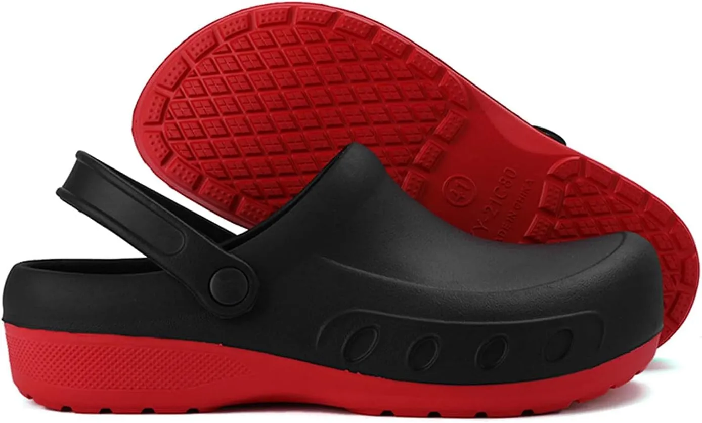 CERYTHRINA Men's Slip Resistant Work Clogs | Chef Clogs | Work Shoes