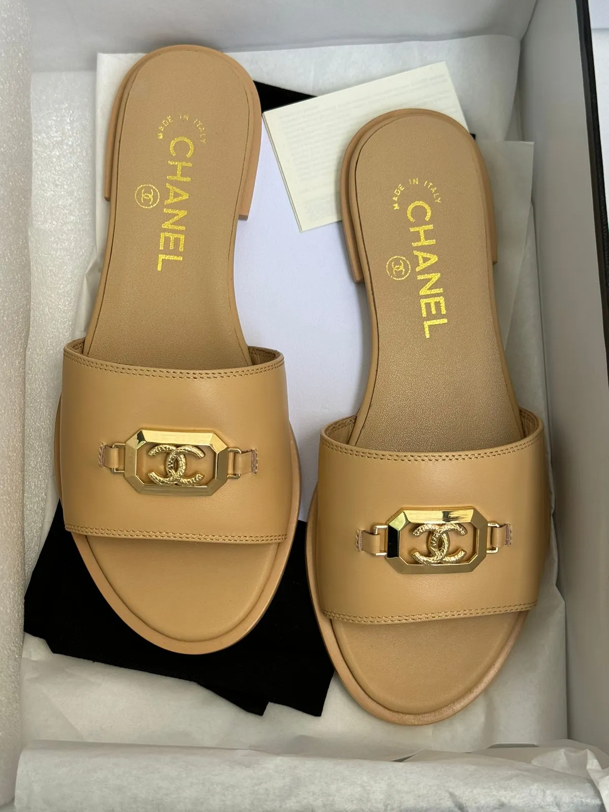 CH Open Toe Plain Formal Style Logo Shoes