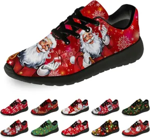 Christmas Shoes for Women Men Running Comfort Lightweight Walking Tennis Sneakers Santa Shoes Gifts for Boy Girl