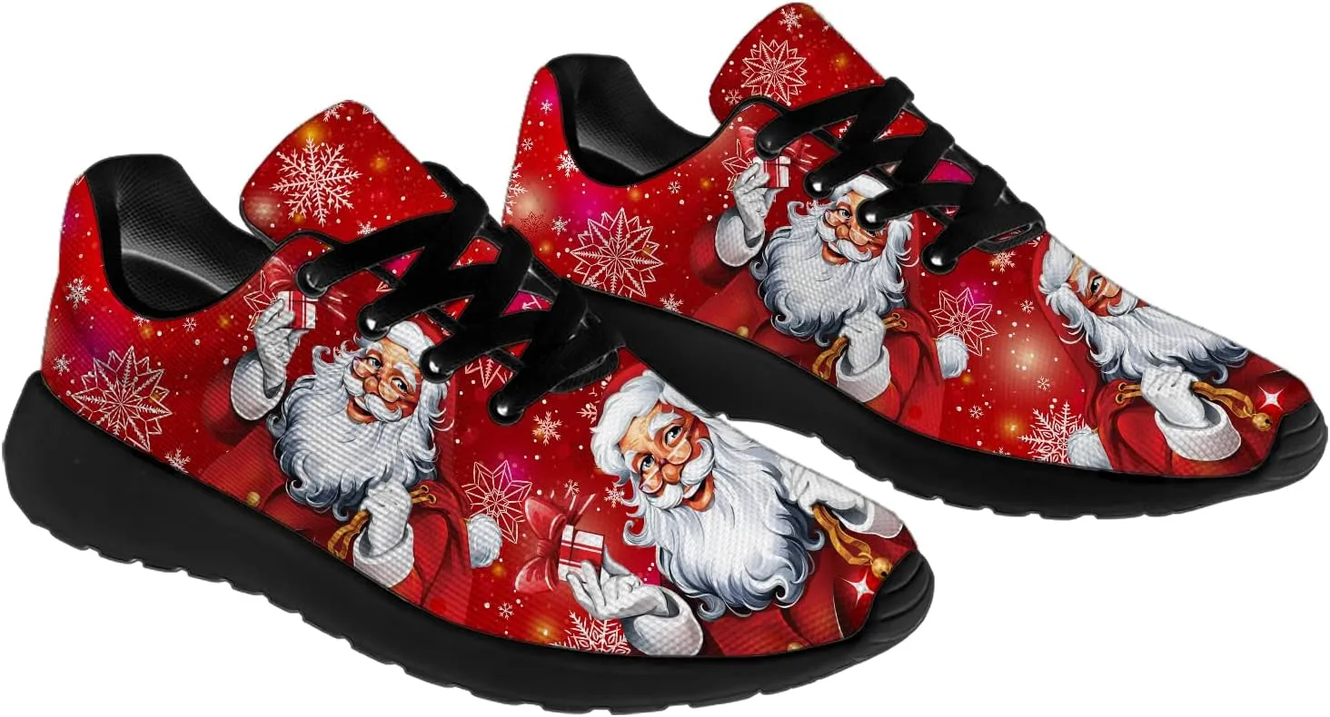 Christmas Shoes for Women Men Running Comfort Lightweight Walking Tennis Sneakers Santa Shoes Gifts for Boy Girl