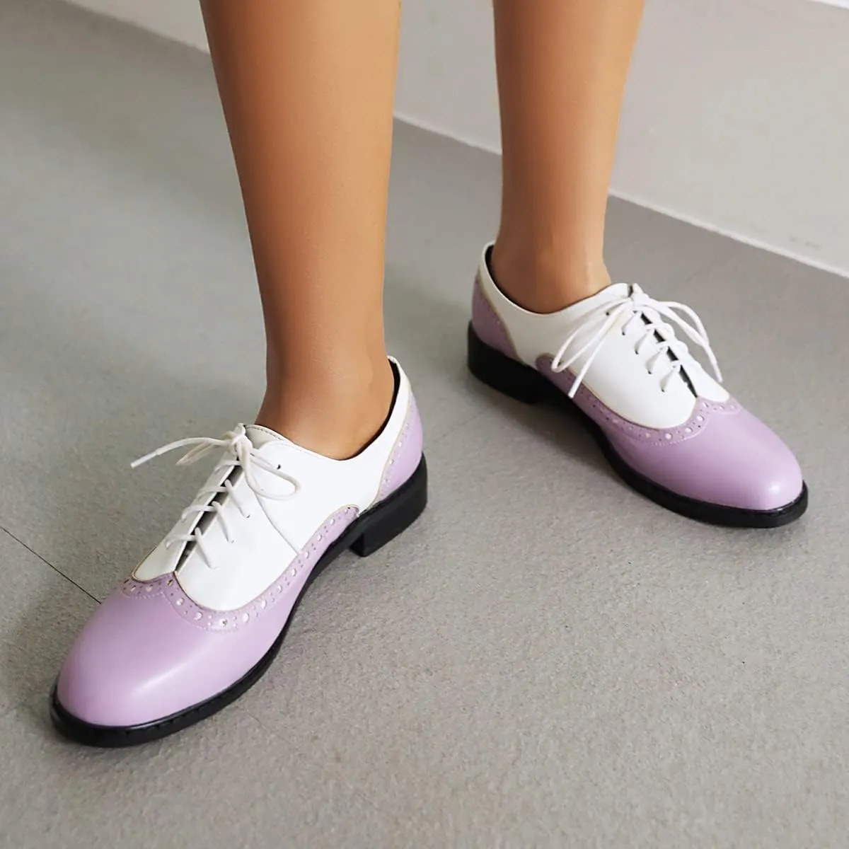 Ciuyurra Women Classic Lace up Oxford Shoes