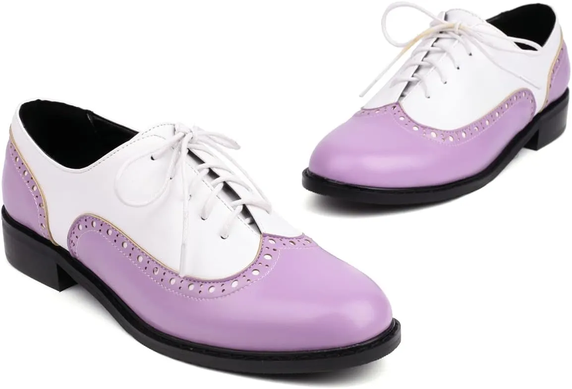 Ciuyurra Women Classic Lace up Oxford Shoes