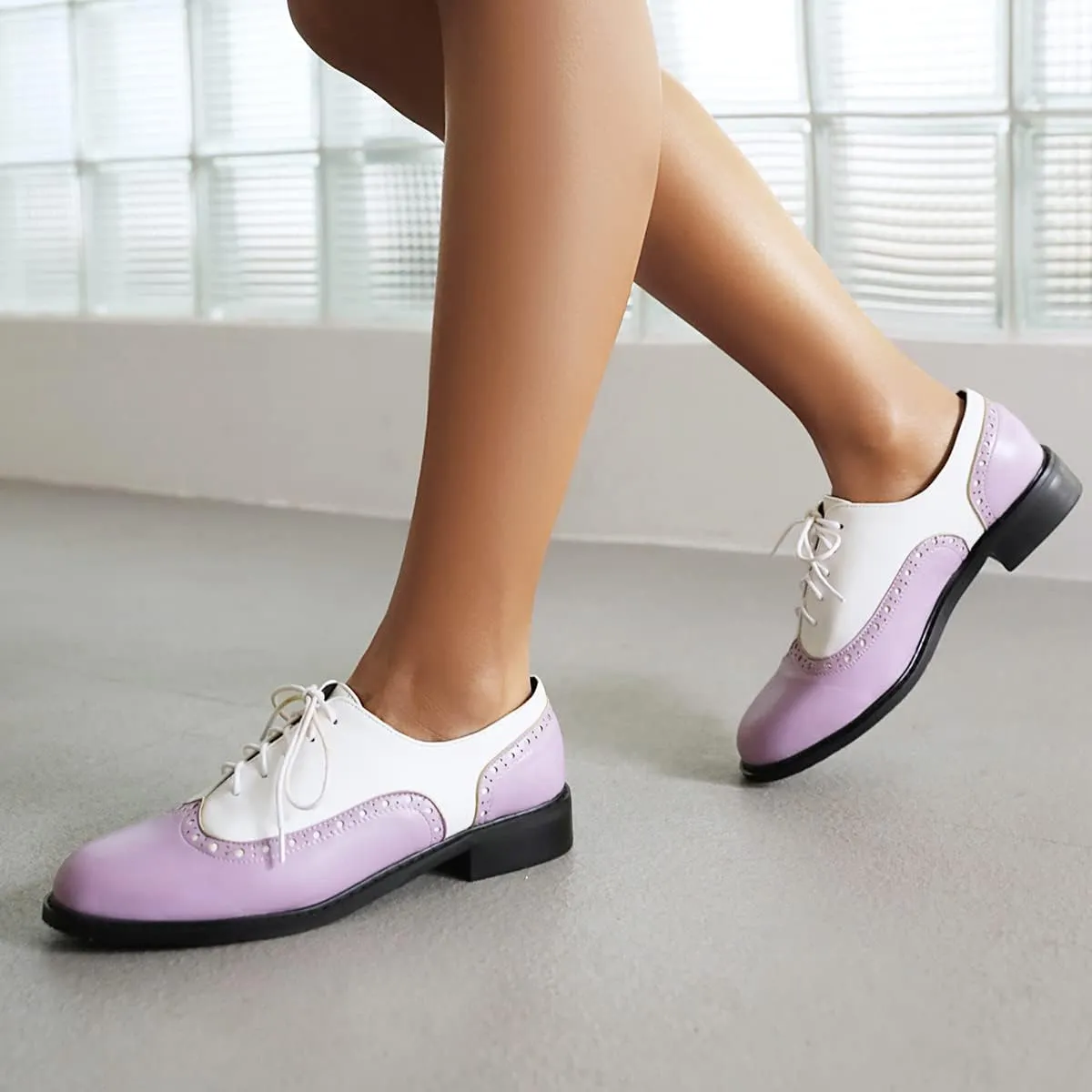 Ciuyurra Women Classic Lace up Oxford Shoes