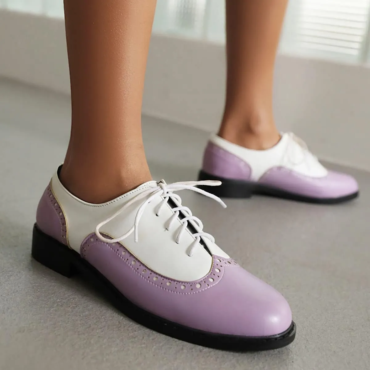Ciuyurra Women Classic Lace up Oxford Shoes
