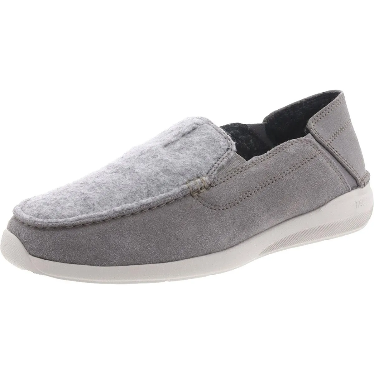 Clarks Men's Gorwin Step Loafer, Grey Suede, 8