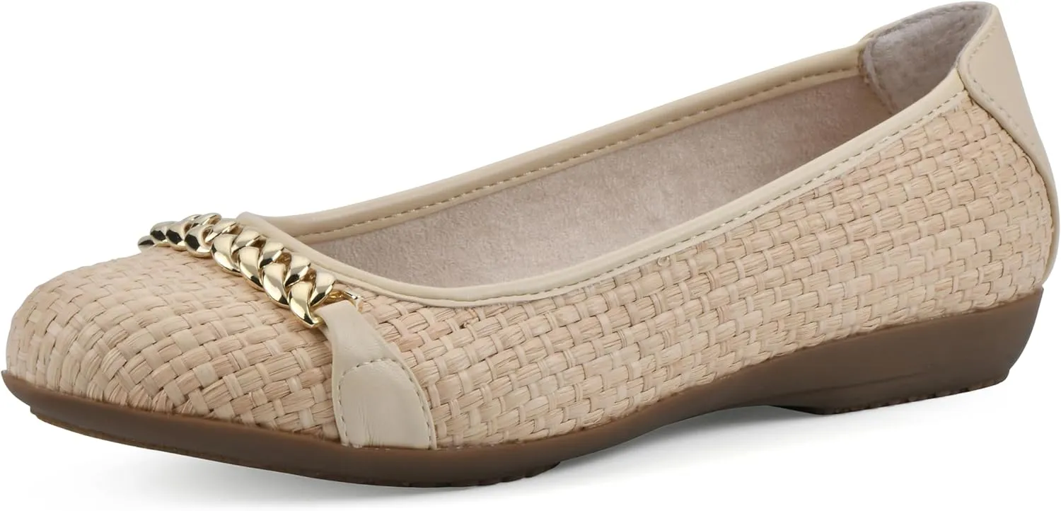 CLIFFS BY WHITE MOUNTAIN Women's Charmed Cushioned Ballet Flat