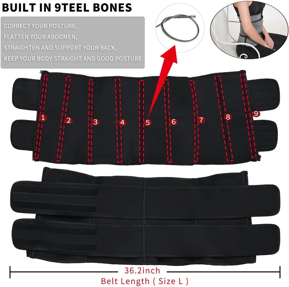 coastal rose Sweat Waist Trainer for Women Waist Cincher Tummy Control Waist Shaper Workout Slim Belly Band