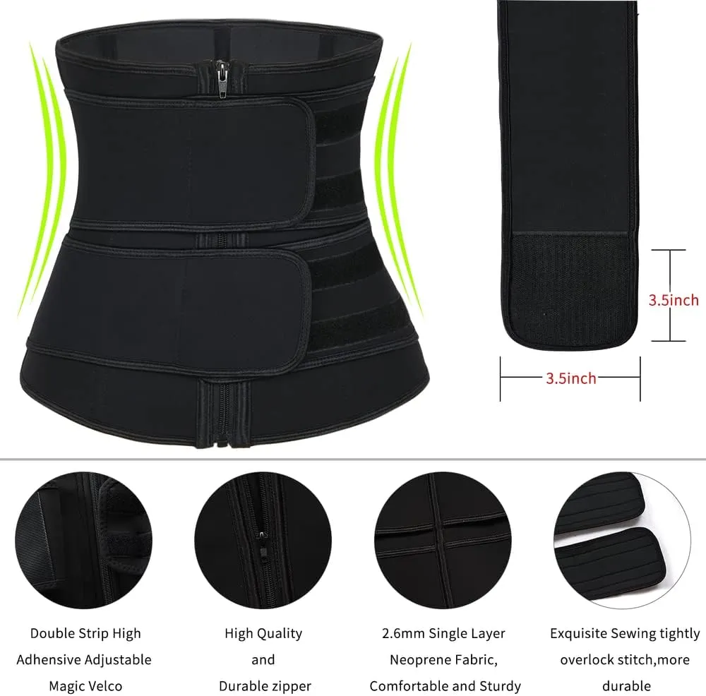 coastal rose Sweat Waist Trainer for Women Waist Cincher Tummy Control Waist Shaper Workout Slim Belly Band