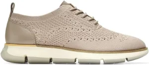 Cole Haan 4. Zerogrand Stitchlite Oxford - Shoes for Women - Round Toe - Anatomical Footbed - Pull Loop Ashes of Roses Etherea Knit/Etherea Smooth Leather/Pumpkin/Optic White 7.5 B - Medium
