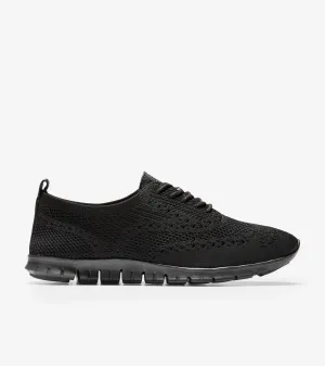 Cole Haan Womens ZERØGRAND Stitchlite Oxford Black Black Knit W17828