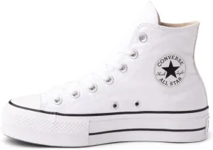 Converse Chucks Plateau Pink 563500C Chuck Taylor All Star Lift - OX Pink Foam Gold Egret, Black White, 7 Women/5 Men