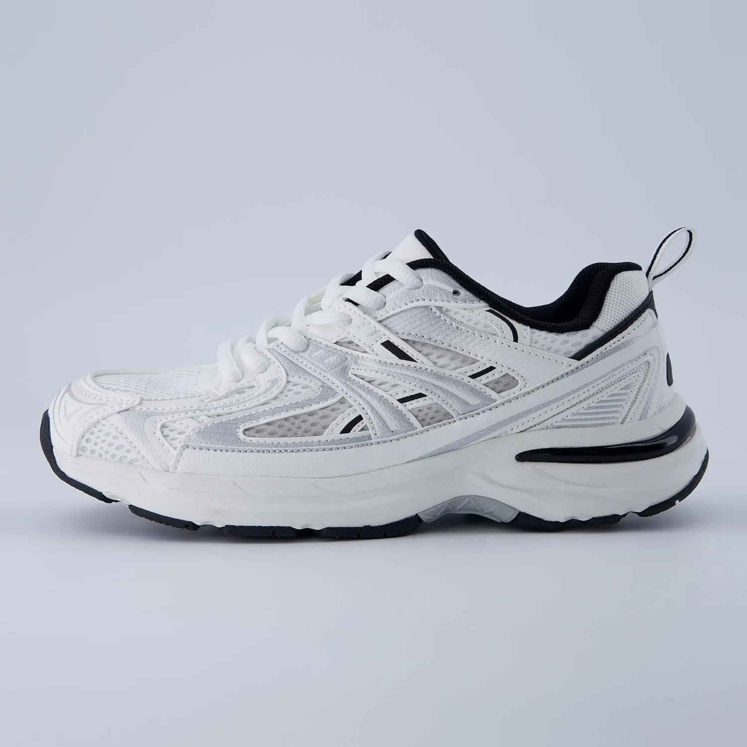 CUSHIONAIRE Sonic Women’s Comfortable Casual Walking Sneakers – Fabric & Vegan Leather Lace-Up Trainer   Memory Foam