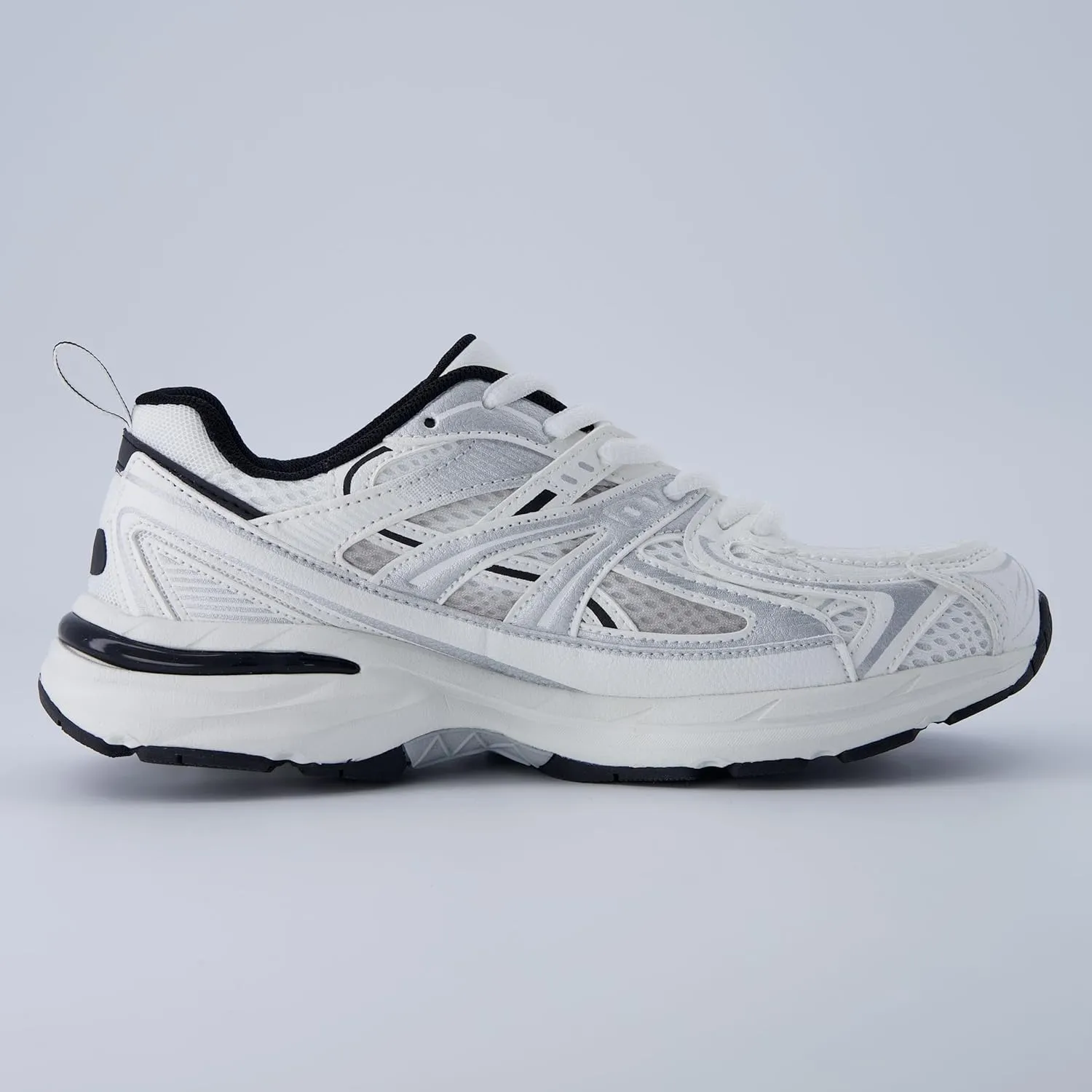 CUSHIONAIRE Sonic Women’s Comfortable Casual Walking Sneakers – Fabric & Vegan Leather Lace-Up Trainer   Memory Foam