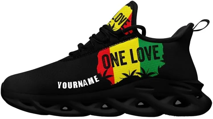Custom Sneakers for Men and Women – One Love Personalized Shoes with Logo, Text, or Design | Lightweight Breathable Trainers | Gift, Branding, or Promotional Footwear