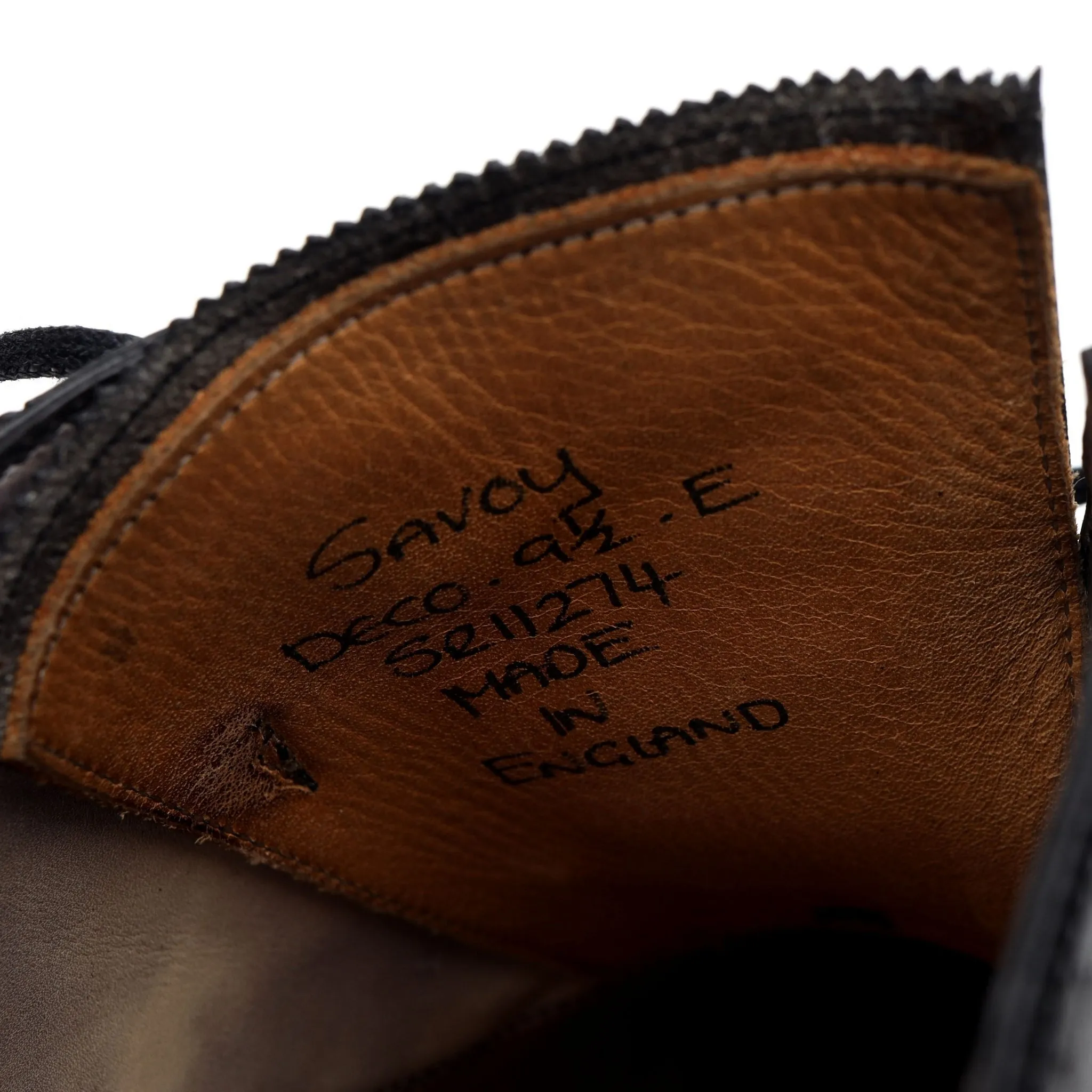 Deco 'Savoy' Dark Grey Leather Oxford UK 9.5 E