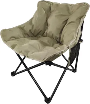 DELURA Oversized Camping Chairs Padded Moon Round Chair Saucer Recliner,Lawn Chairs with Side Pockets (Color : B)