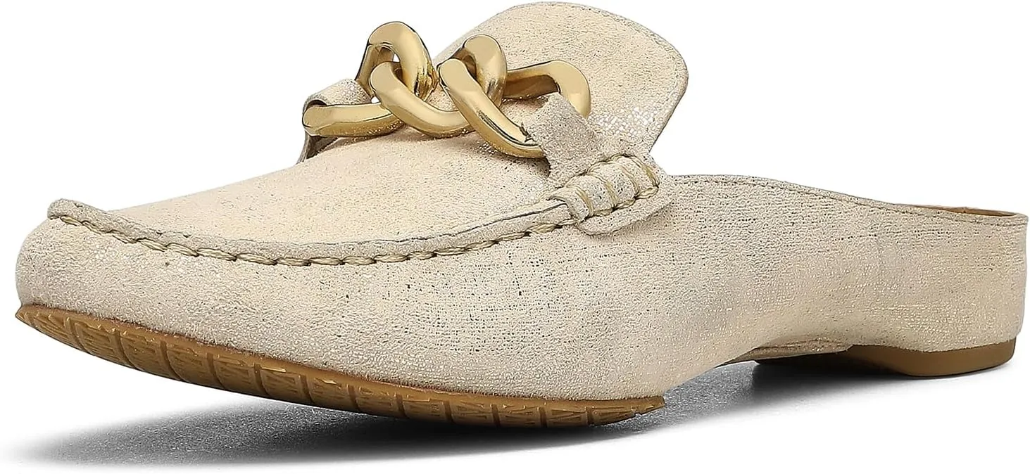 Donald Pliner Women's Bless Distressed Mules, Closed Toe Comfort Loafers, Slip On Mules for Women