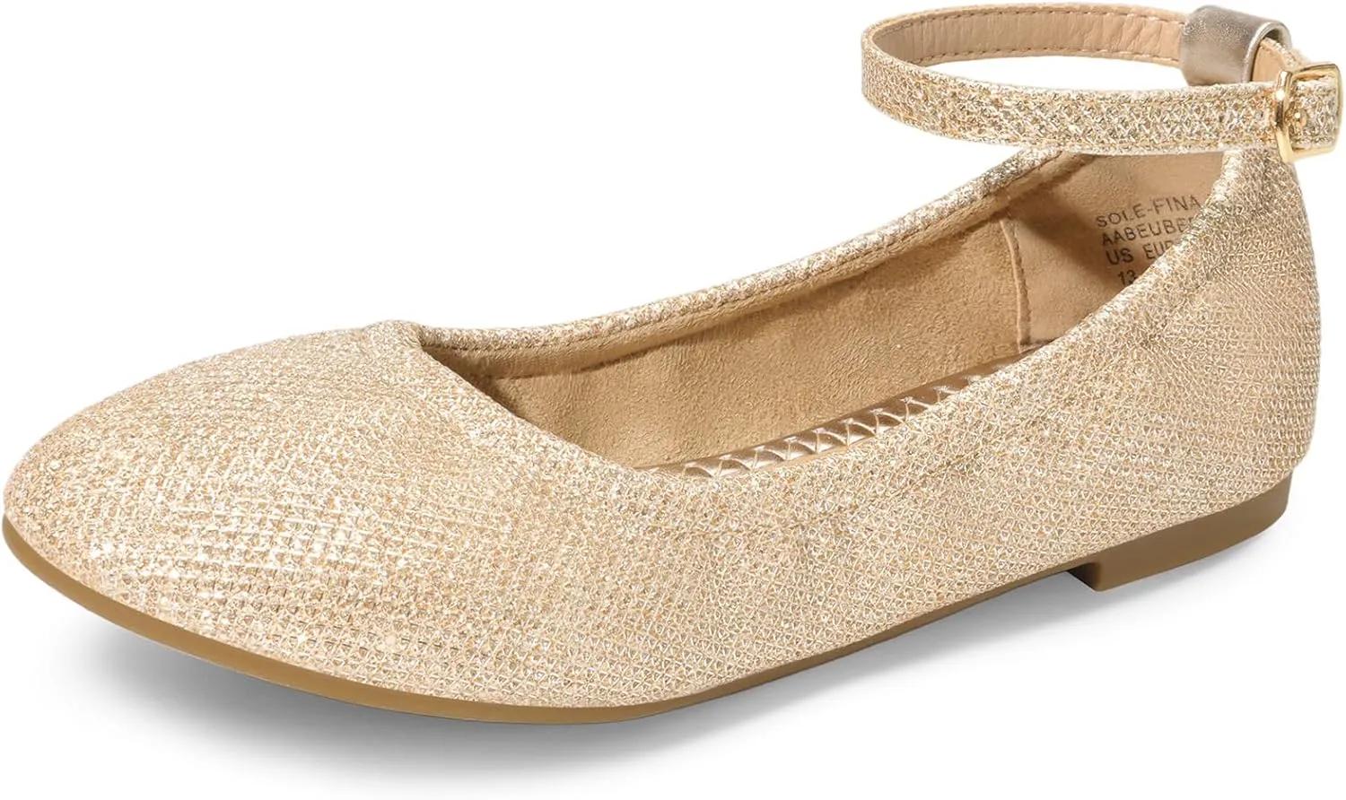 DREAM PAIRS Girls Dress Shoes Girl's Ballerina Flat Ankle Strap Ballet Flats (Toddler/Little Kid/Big Kid)