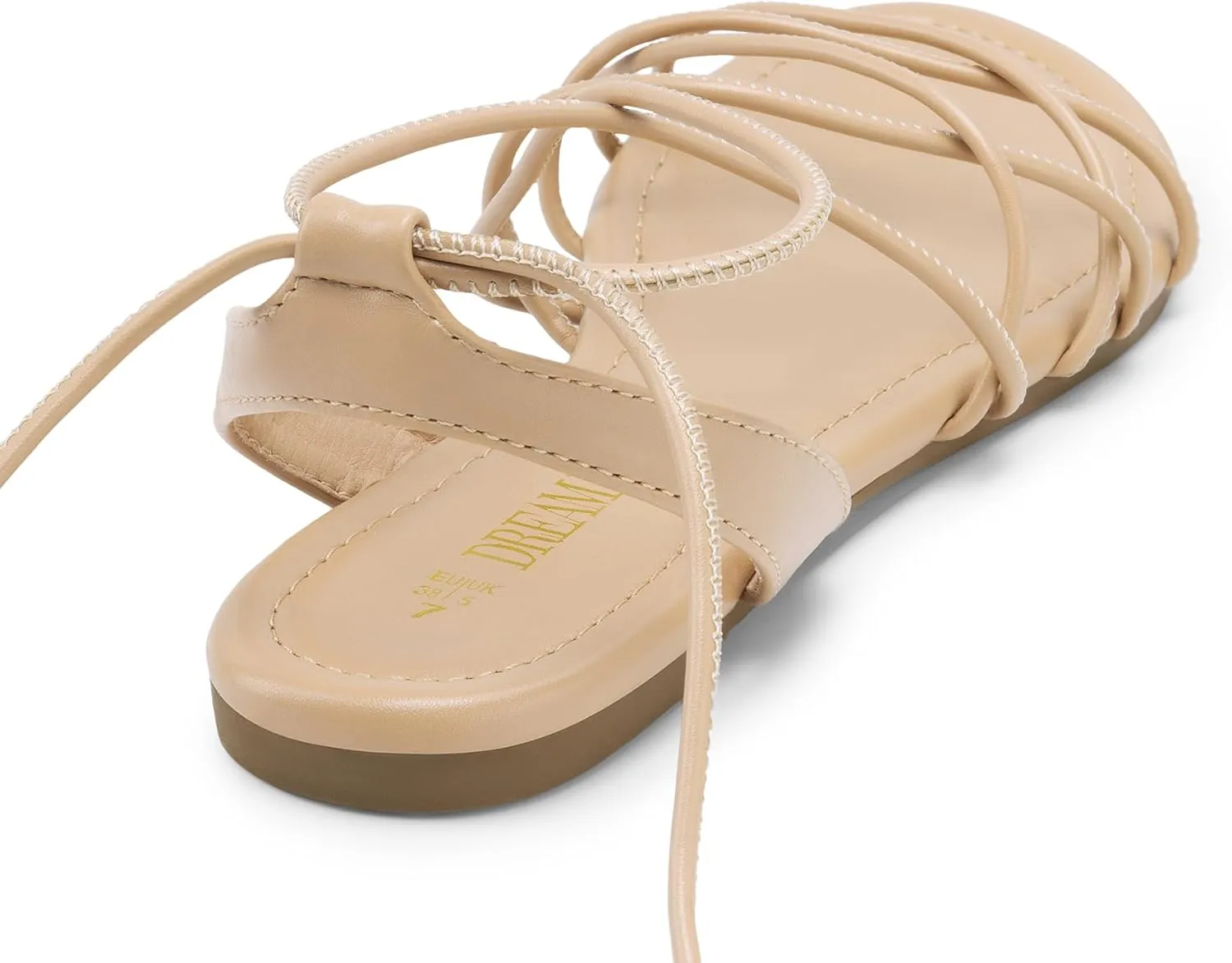 DREAM PAIRS Lace-up Gladiator Sandals Strappy Dressy Summer Flat Sandals for Women