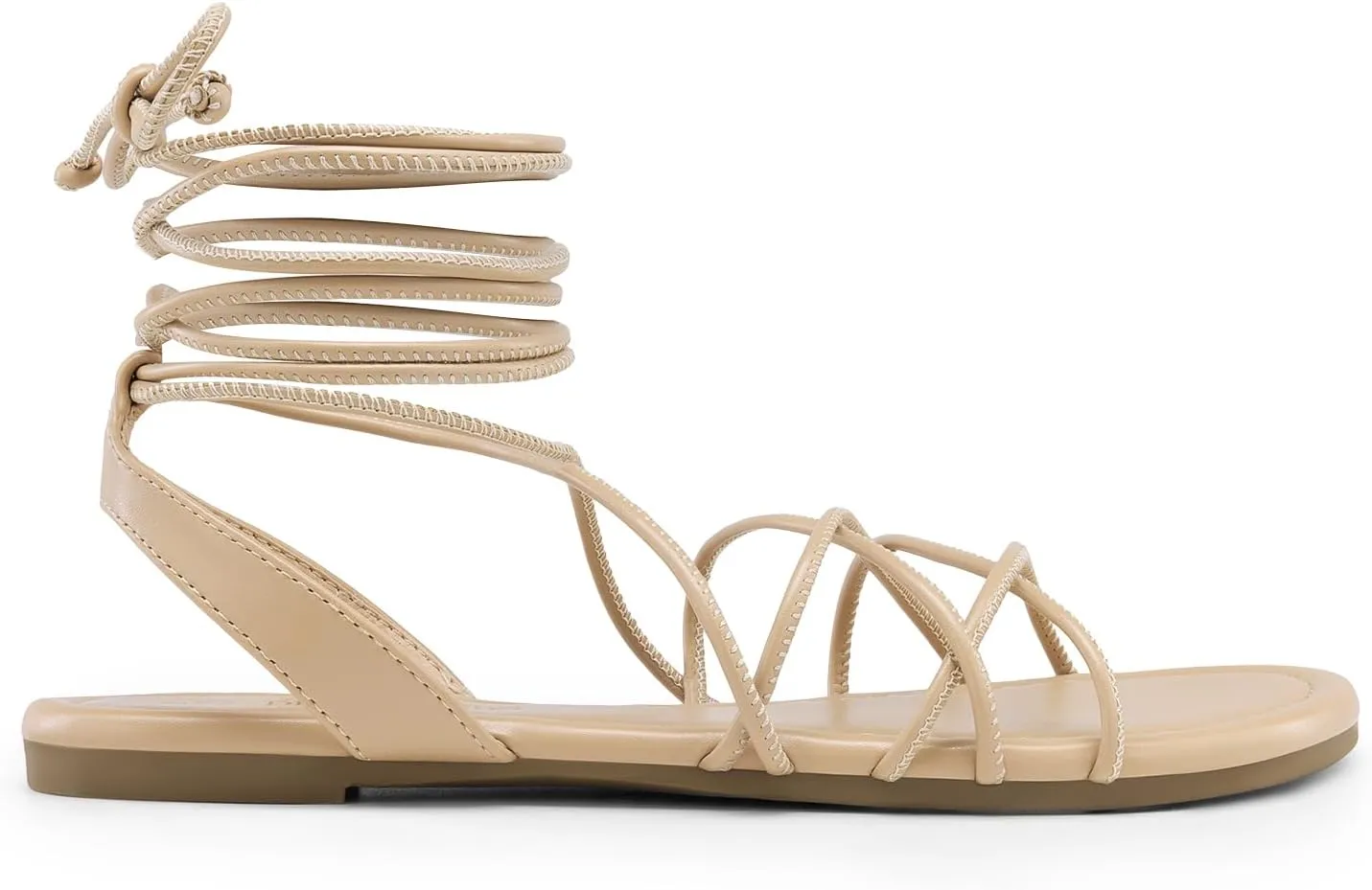 DREAM PAIRS Lace-up Gladiator Sandals Strappy Dressy Summer Flat Sandals for Women
