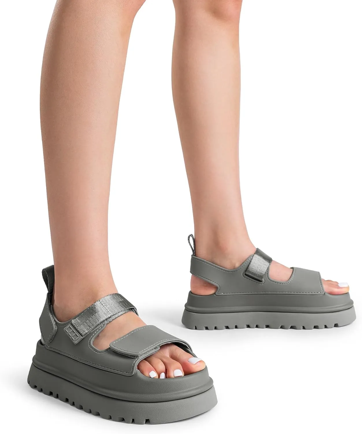 DREAM PAIRS Platform Wedges Sandals for Women Chunky Open Toe Dress Walking Comfortable Flat Sandals for Summer