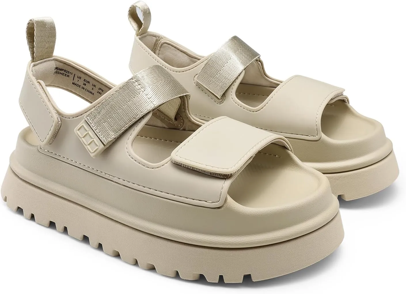 DREAM PAIRS Platform Wedges Sandals for Women Chunky Open Toe Dress Walking Comfortable Flat Sandals for Summer