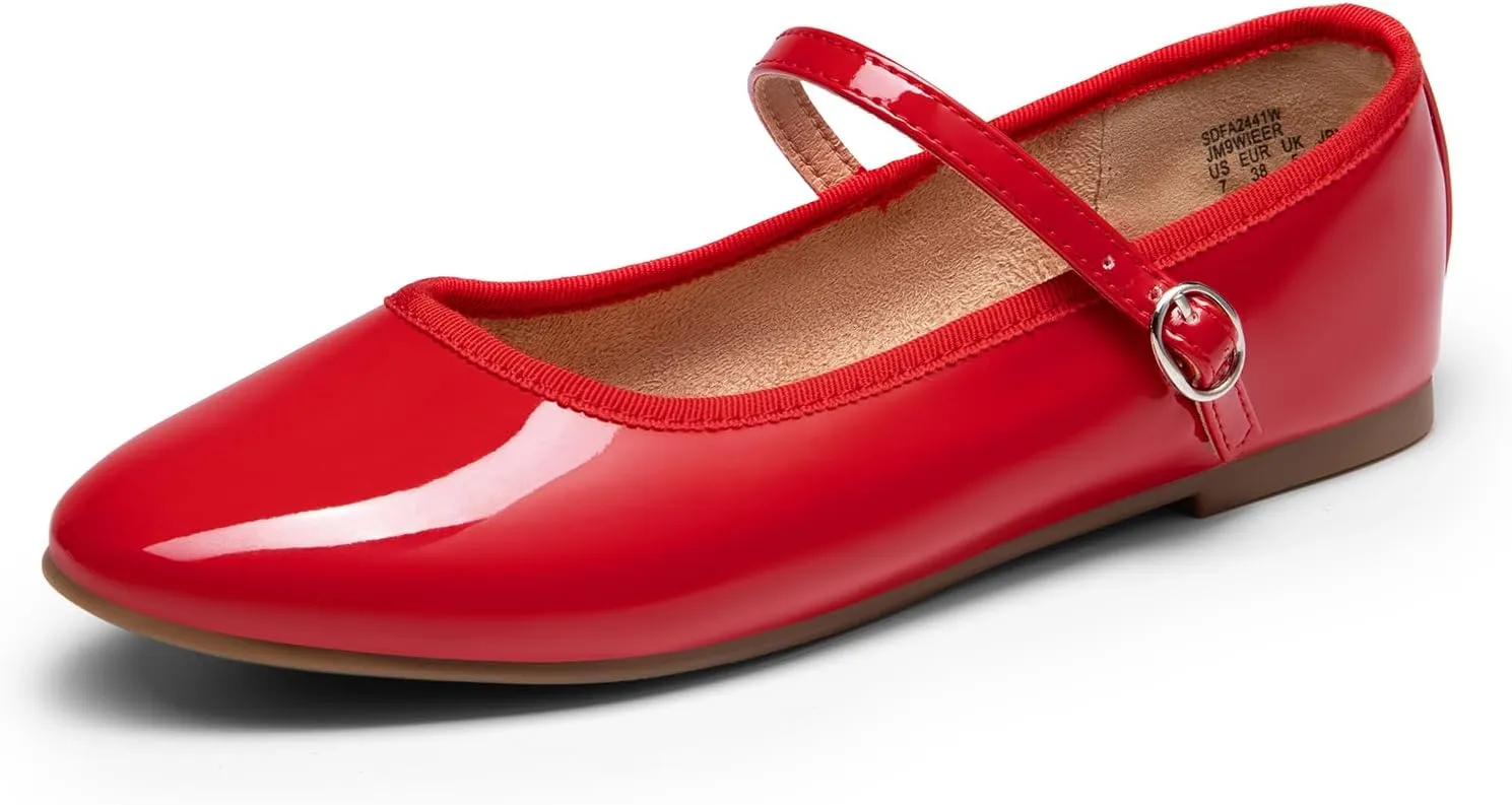 DREAM PAIRS Women's Ballet Flats Mary Jane Shoes, Round Toe Comfortable Dressy Casual Slip-on Work Daily Soft Flat Shoes