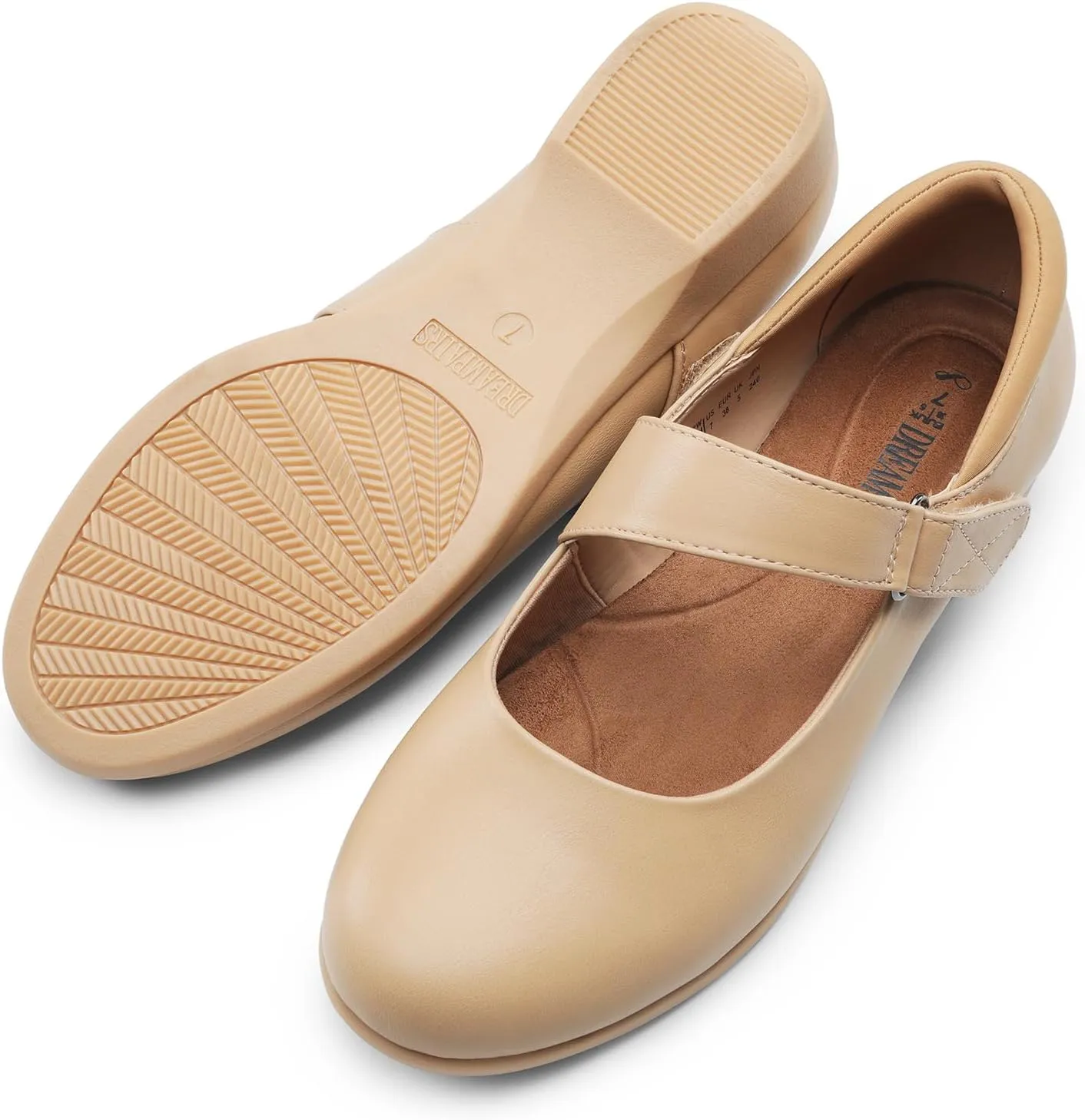 DREAM PAIRS Womens Ballet Mary Jane Flats, Comfortable Business Office Dress Shoes for Women Dressy and Work with Ankle Strap
