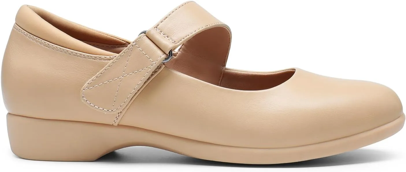 DREAM PAIRS Womens Ballet Mary Jane Flats, Comfortable Business Office Dress Shoes for Women Dressy and Work with Ankle Strap