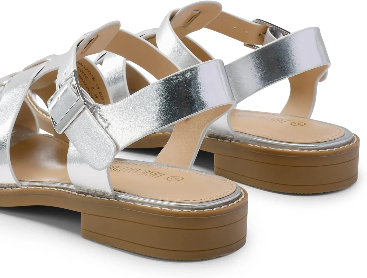 DREAM PAIRS Womens Fisherman Gladiator Braided Flat Sandal Cute Woven Strappy Closed Toe Shoes for Summer