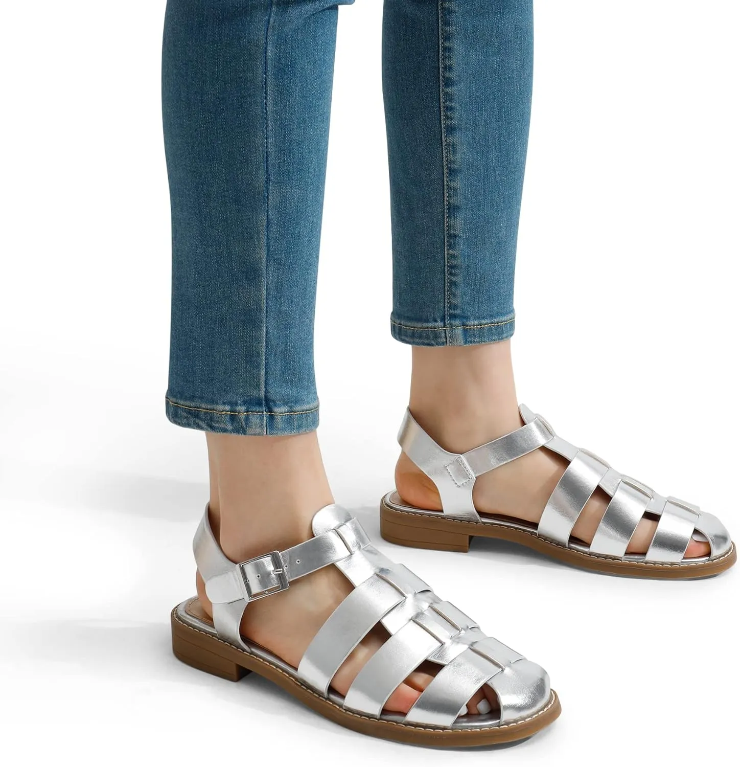 DREAM PAIRS Womens Fisherman Gladiator Braided Flat Sandal Cute Woven Strappy Closed Toe Shoes for Summer