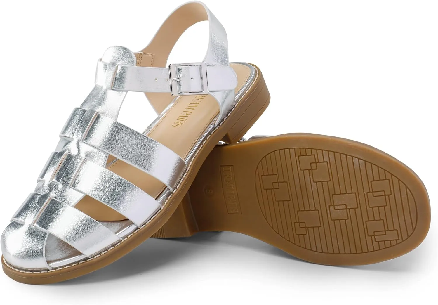 DREAM PAIRS Womens Fisherman Gladiator Braided Flat Sandal Cute Woven Strappy Closed Toe Shoes for Summer