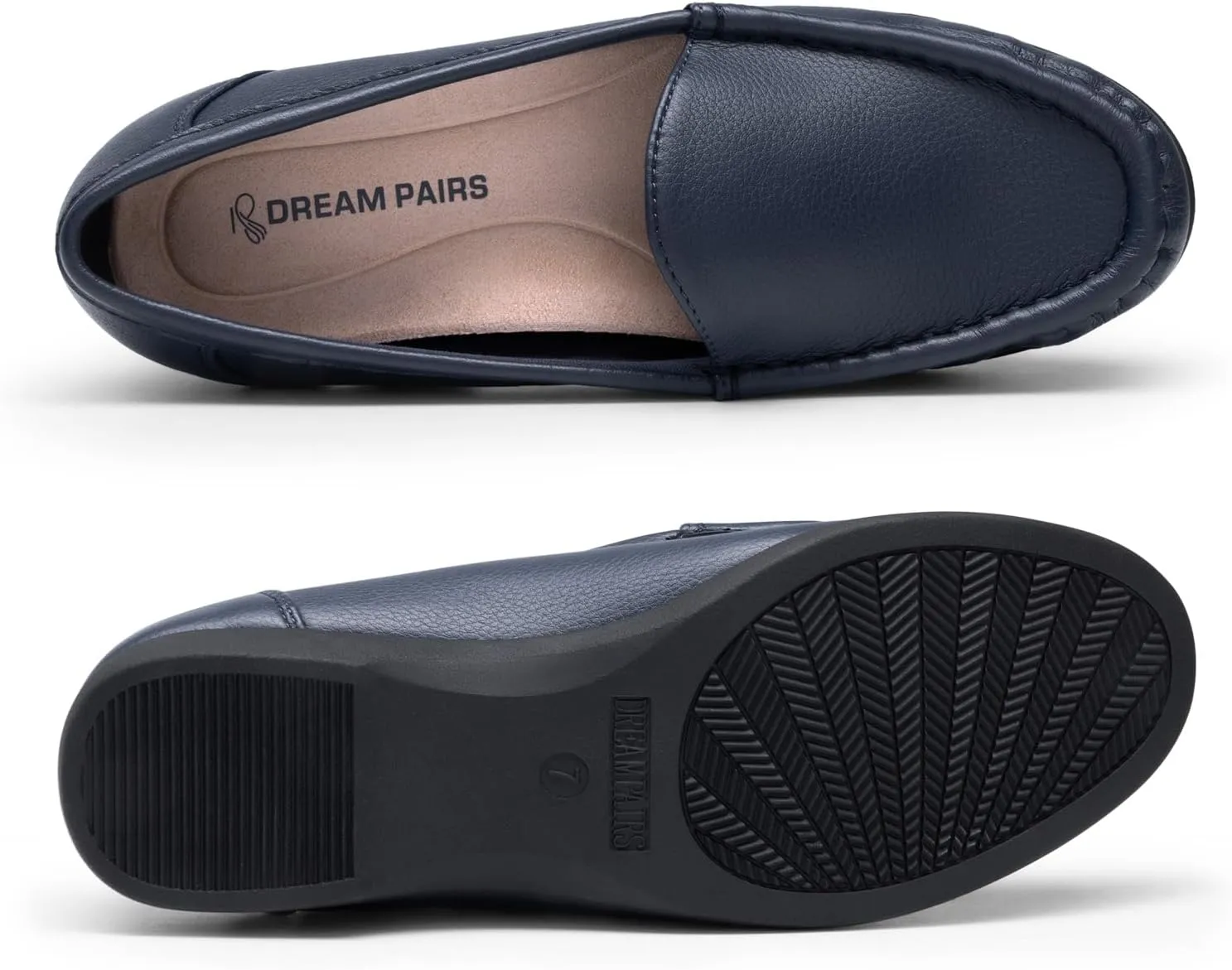 DREAM PAIRS Women's Loafers Slip On Casual Comfortable Lightweight Business Work Office Flat Shoes with Arch Support