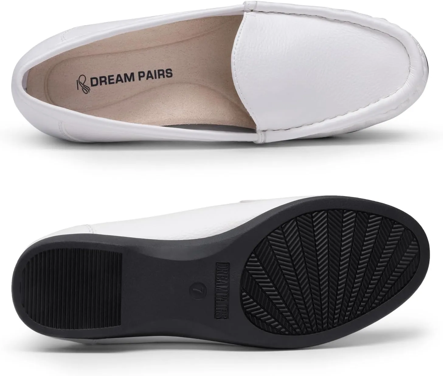 DREAM PAIRS Women's Loafers Slip On Casual Comfortable Lightweight Business Work Office Flat Shoes with Arch Support