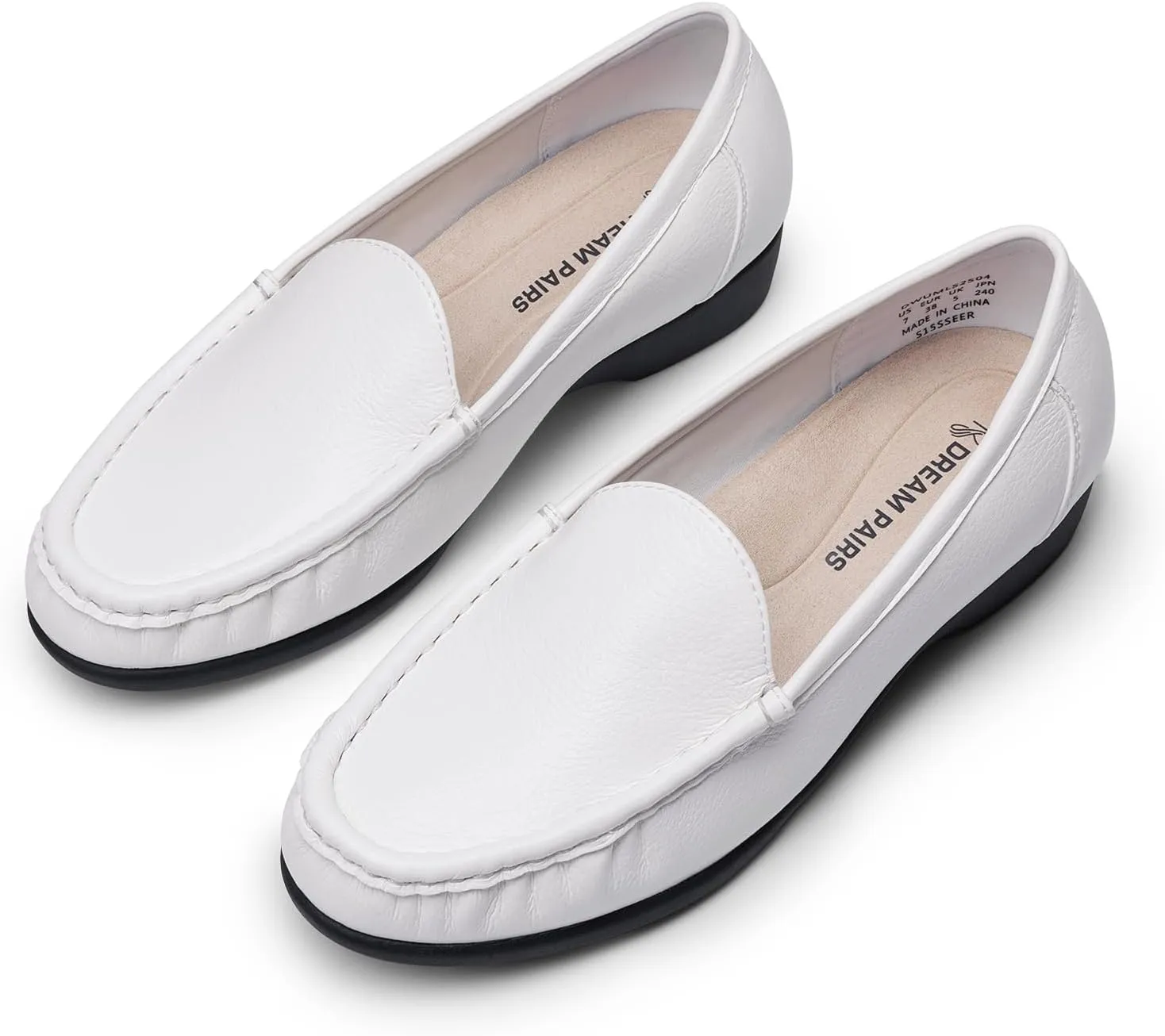 DREAM PAIRS Women's Loafers Slip On Casual Comfortable Lightweight Business Work Office Flat Shoes with Arch Support