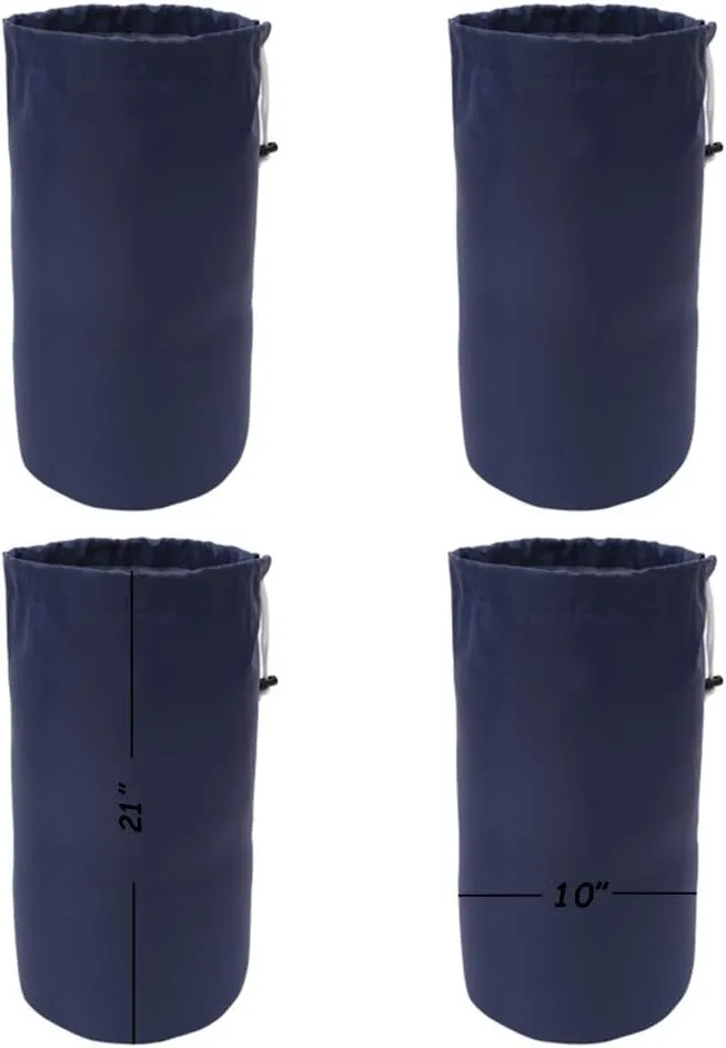 Durable Drawstring Water Resistant Dust Flap Stuff Sack Bag 4-Pack