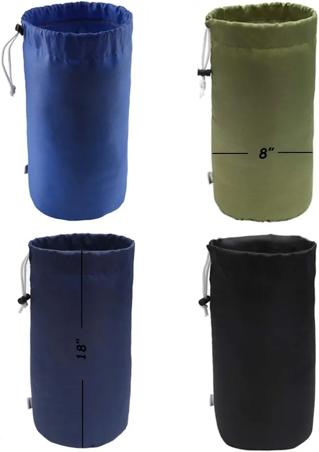 Durable Drawstring Water Resistant Dust Flap Stuff Sack Bag 4-Pack