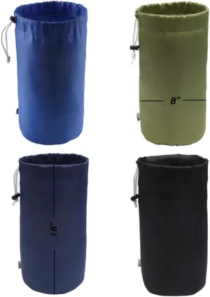 Durable Drawstring Water Resistant Dust Flap Stuff Sack Bag 4-Pack