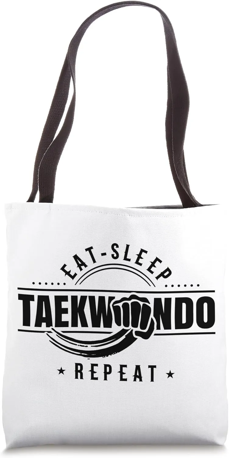 Eat Sleep Taekwondo Repeat Tae Kwon Do Fighter Martial Arts Tote Bag