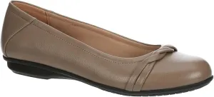 Eliana - Women's Faux Leather Round Toe Comfortable Dress Flat