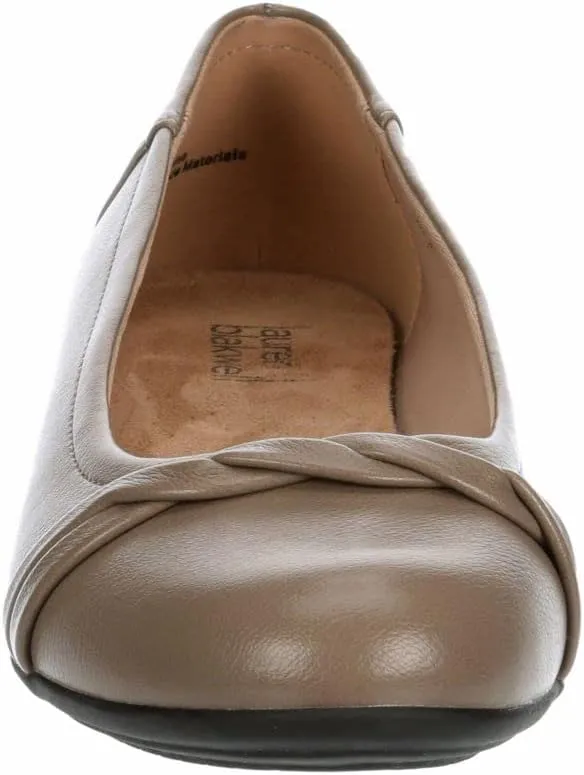 Eliana - Women's Faux Leather Round Toe Comfortable Dress Flat