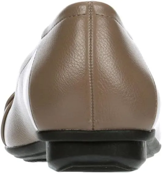 Eliana - Women's Faux Leather Round Toe Comfortable Dress Flat