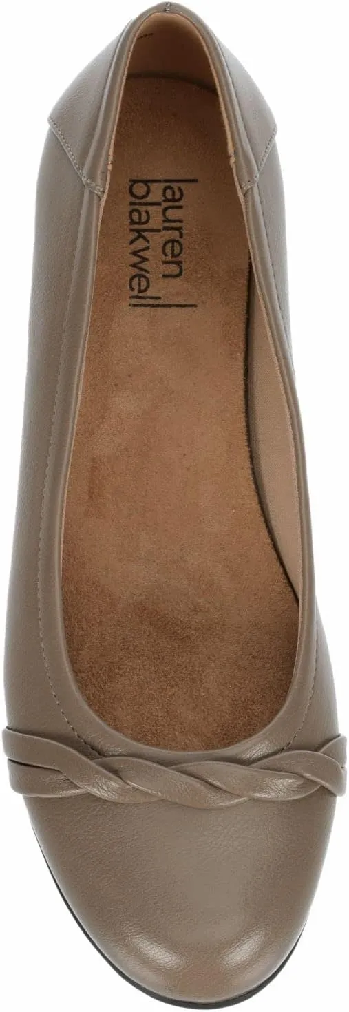 Eliana - Women's Faux Leather Round Toe Comfortable Dress Flat