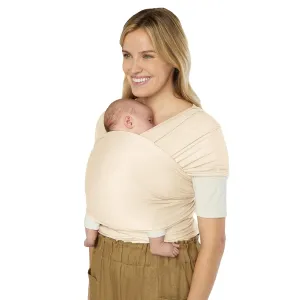 Ergobaby Sustainable Knit Aura Baby Carrier Wrap for Newborn to Toddler (8-25 Pounds), Cream